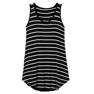 Woman's Striped Casual Scoop Neck Tank Top